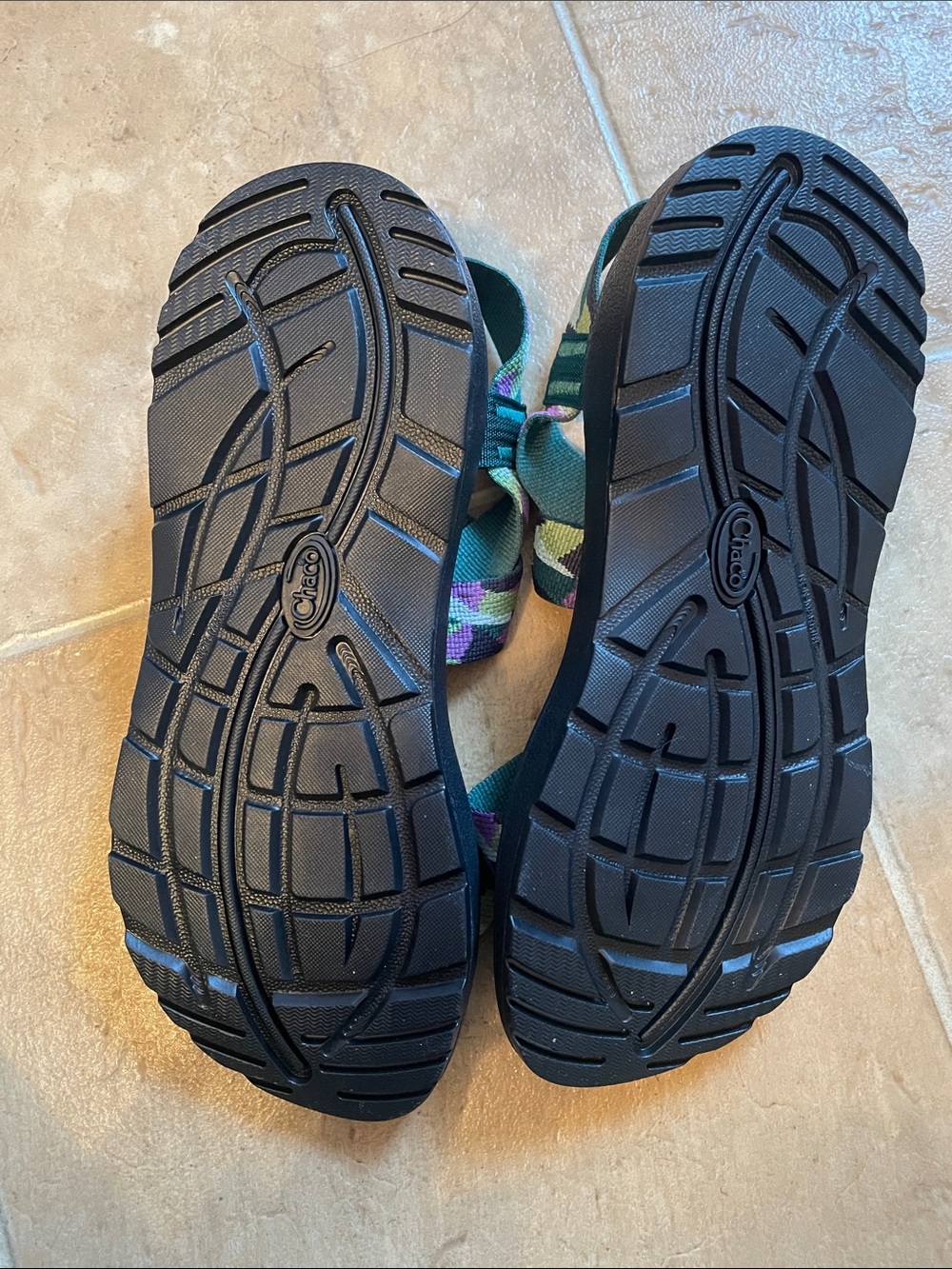 Chaco Women's Strappy Sandals in Teal, Purple & Green - Picture 5 of 6